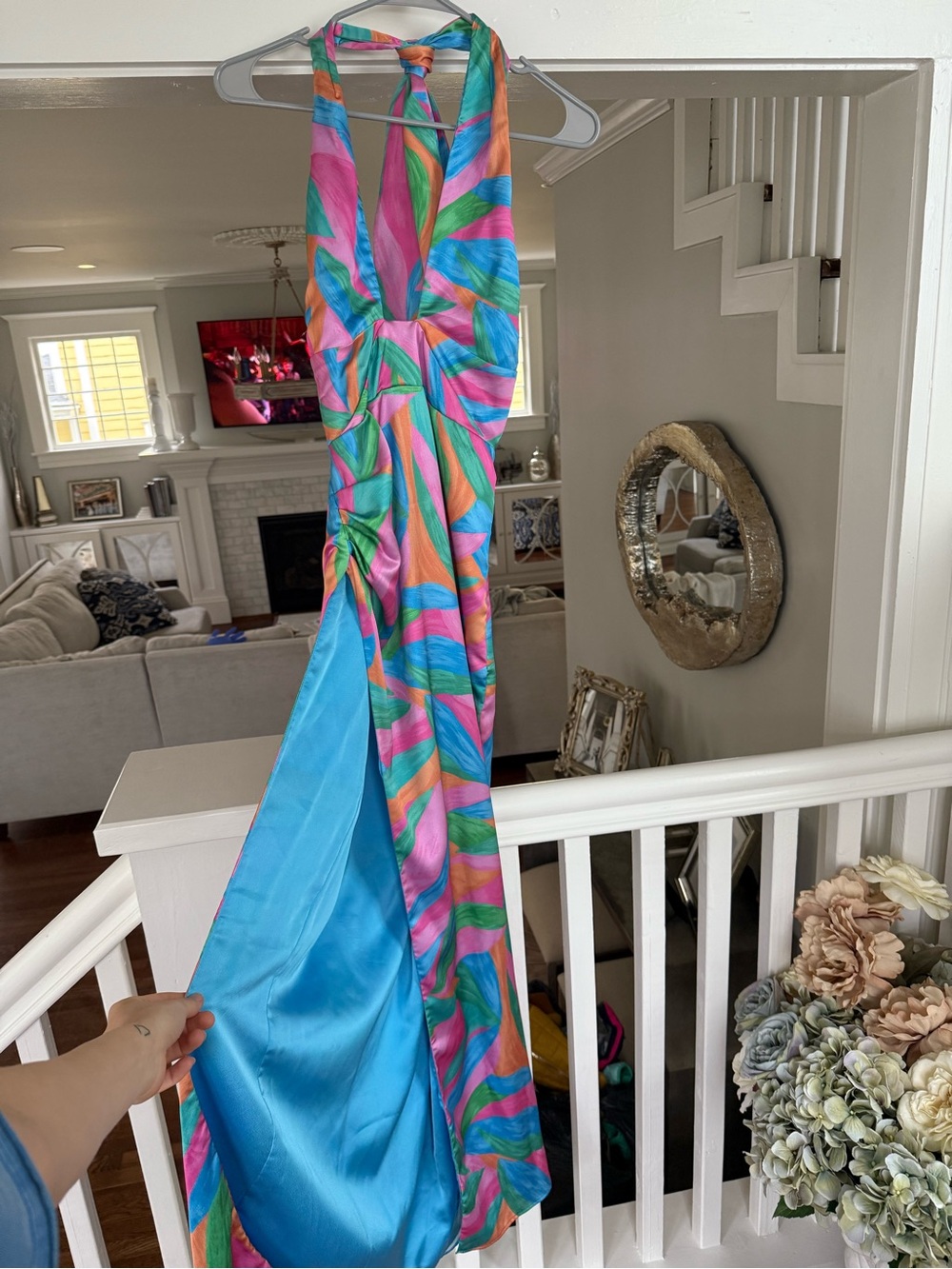 Show me your Mumu Multicolor Halter Dress
